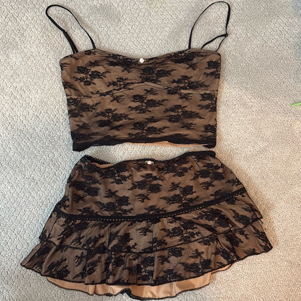 edikited set top and skirt